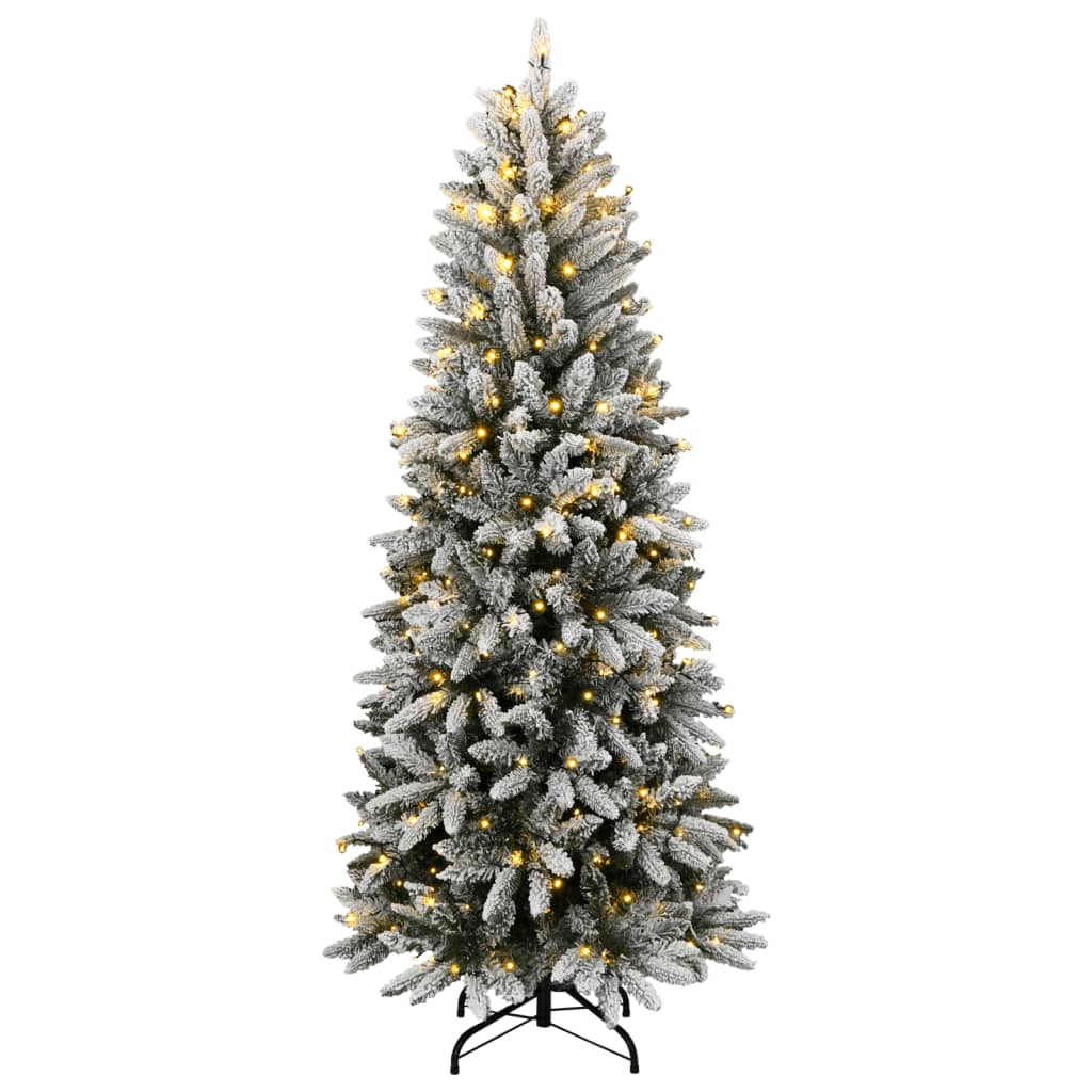 vidaXL Sztuczna choinka, ośnieżona, 150 lampek LED, 120 cm