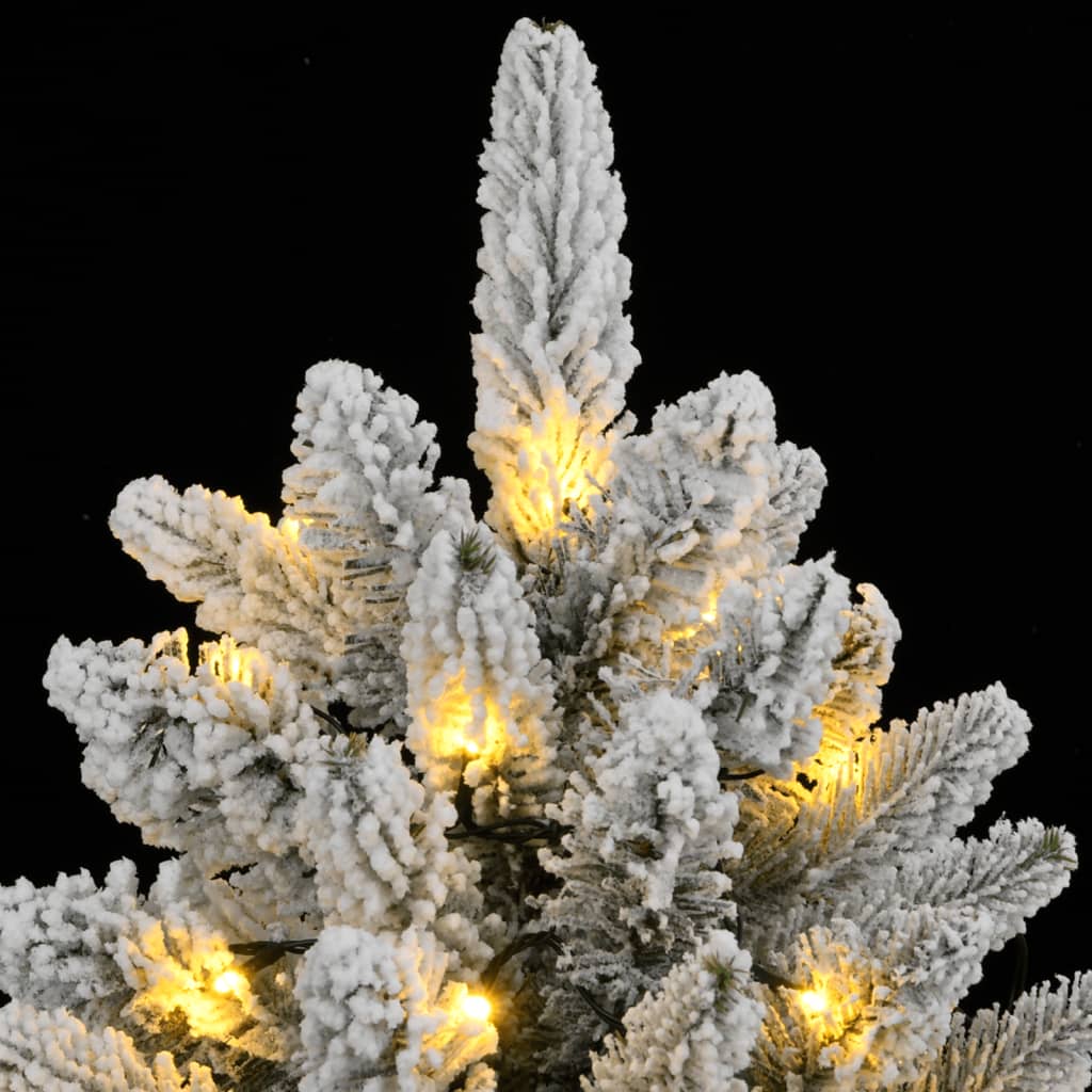 vidaXL Sztuczna choinka z 300 lampkami LED, ośnieżona, 180 cm