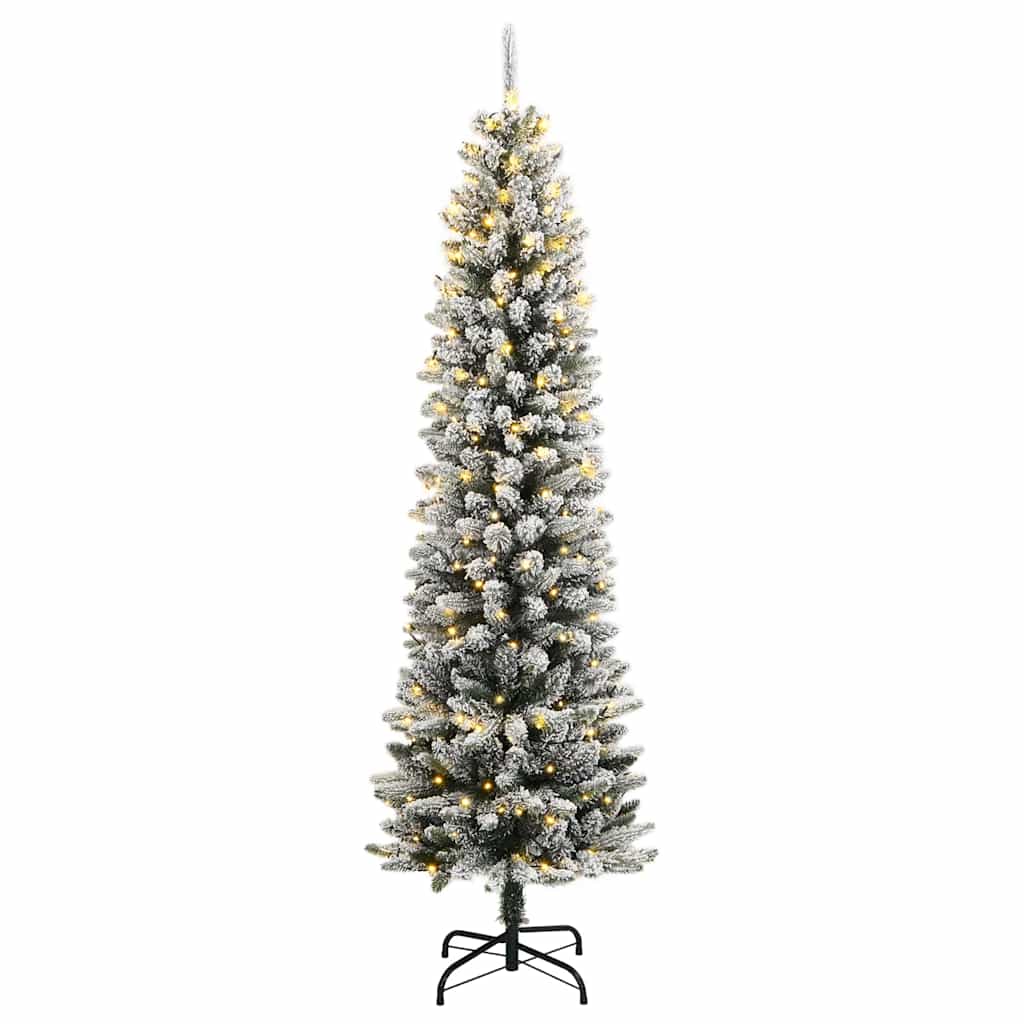 vidaXL Sztuczna choinka, ośnieżona, 150 lampek LED, 120 cm