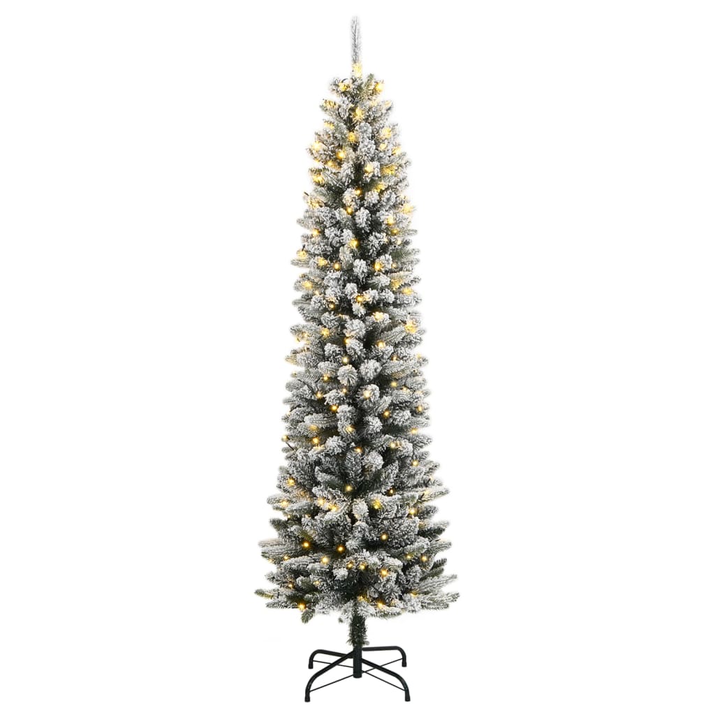 vidaXL Sztuczna choinka, ośnieżona, 150 lampek LED, 150 cm