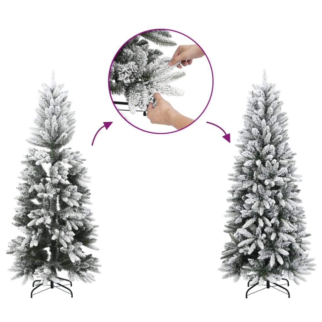 vidaXL Sztuczna choinka, ośnieżona, 150 lampek LED, 150 cm