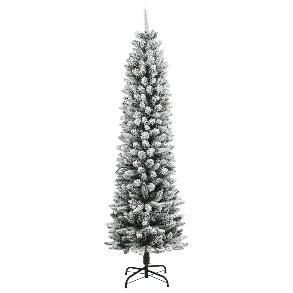 vidaXL Sztuczna choinka z 300 lampkami LED, ośnieżona, 180 cm