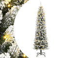 vidaXL Sztuczna choinka, ośnieżona, 300 lampek LED, 210 cm
