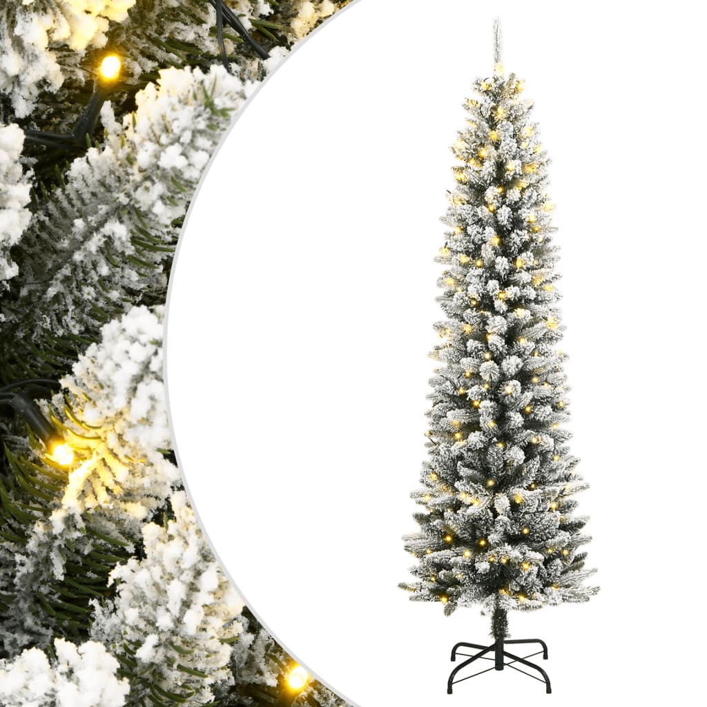 vidaXL Sztuczna choinka, ośnieżona, 300 lampek LED, 240 cm