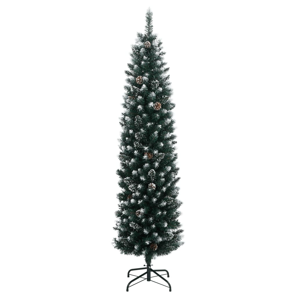 vidaXL Sztuczna, smukła choinka, 150 lampek LED, 120 cm