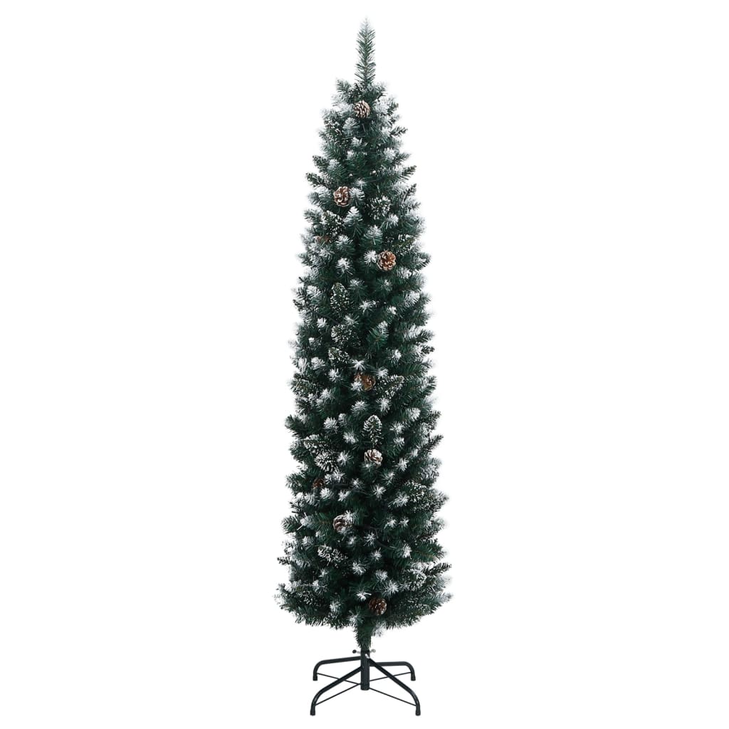 vidaXL Sztuczna, smukła choinka, 150 lampek LED, 150 cm