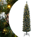 vidaXL Sztuczna, smukła choinka, 300 lampek LED, 180 cm
