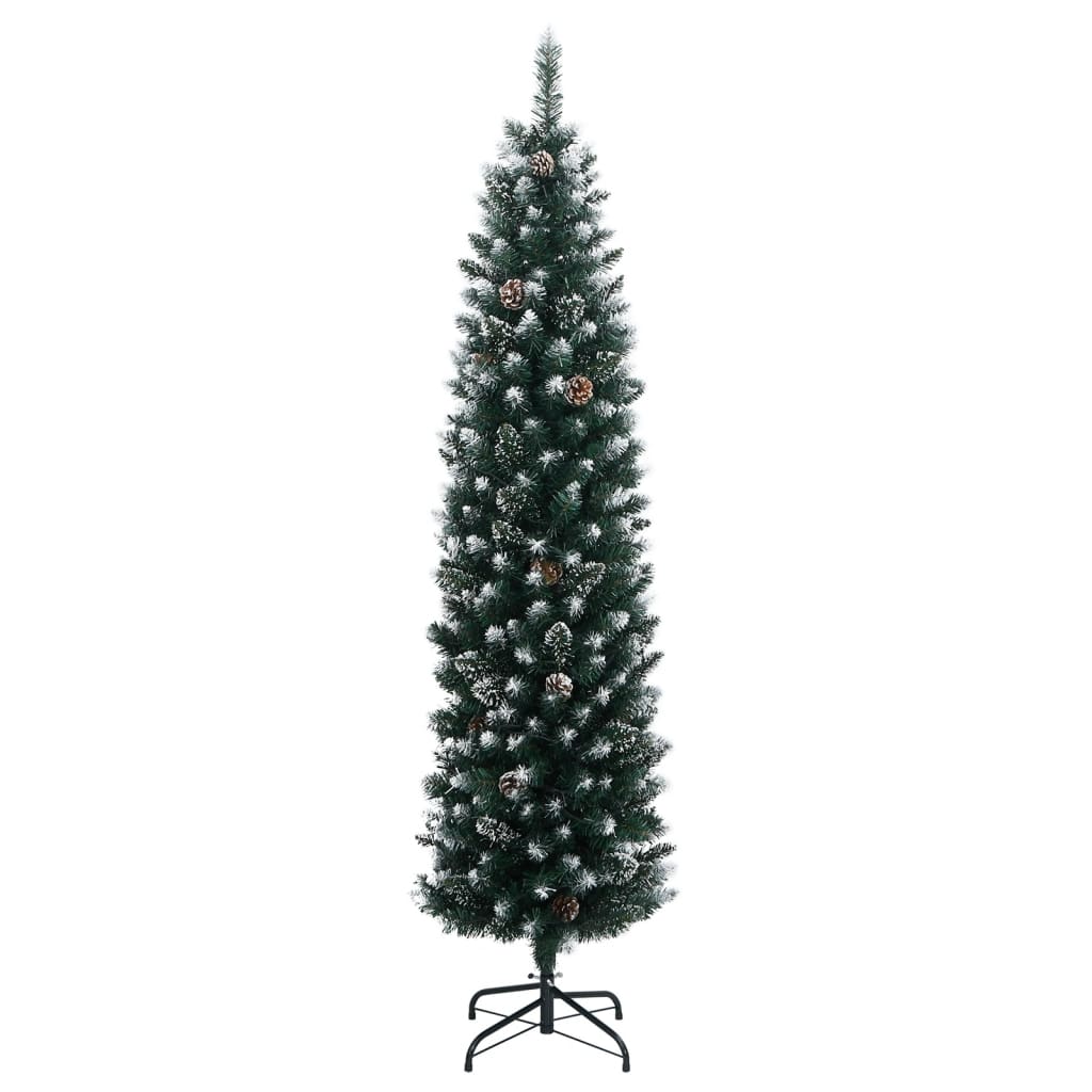 vidaXL Sztuczna, smukła choinka, 300 lampek LED, 180 cm