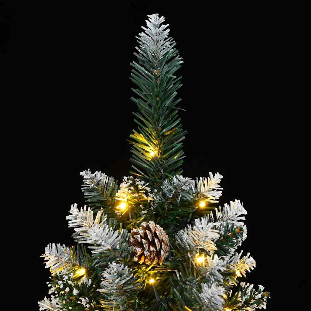 vidaXL Sztuczna, smukła choinka, 300 lampek LED, 180 cm