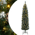 vidaXL Sztuczna, smukła choinka, 300 lampek LED, 240 cm