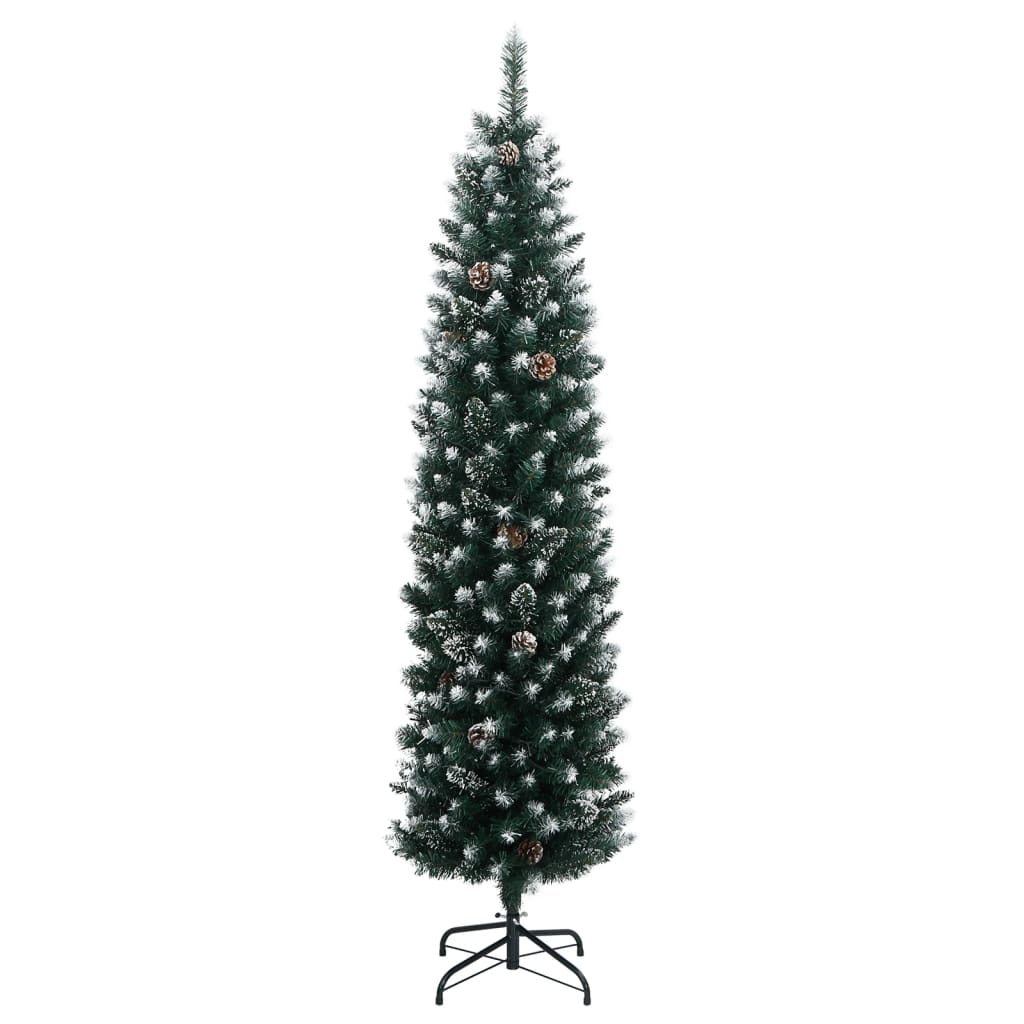 vidaXL Sztuczna, smukła choinka, 300 lampek LED, 240 cm
