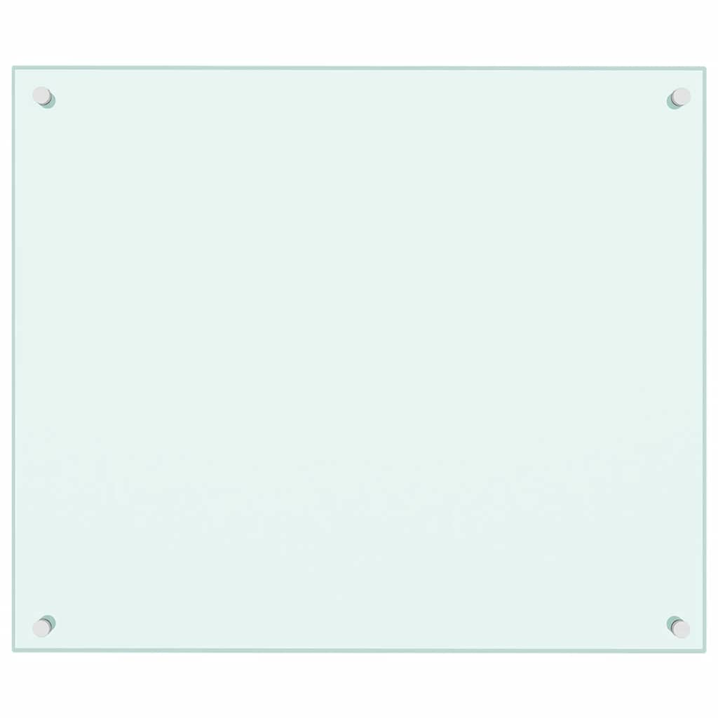 vidaXL Panele ochronne kuchenne 2 szt., białe 70x60 cm szkło hartowane