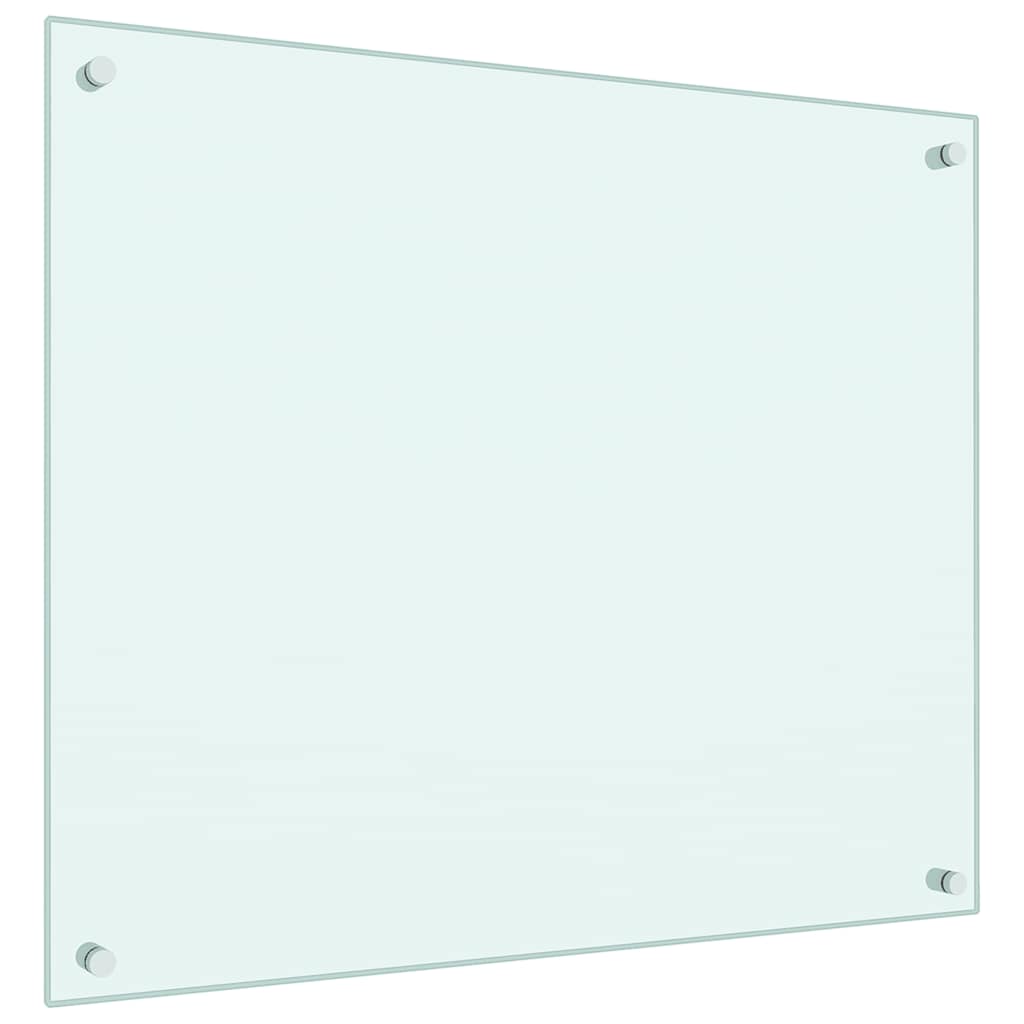 vidaXL Panele ochronne kuchenne 2 szt., białe 70x60 cm szkło hartowane
