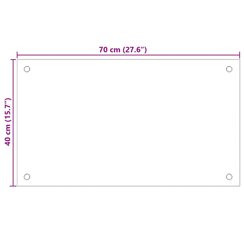 vidaXL Panele ochronne do kuchni, czarne, 2 szt., 70x40 cm, szkło