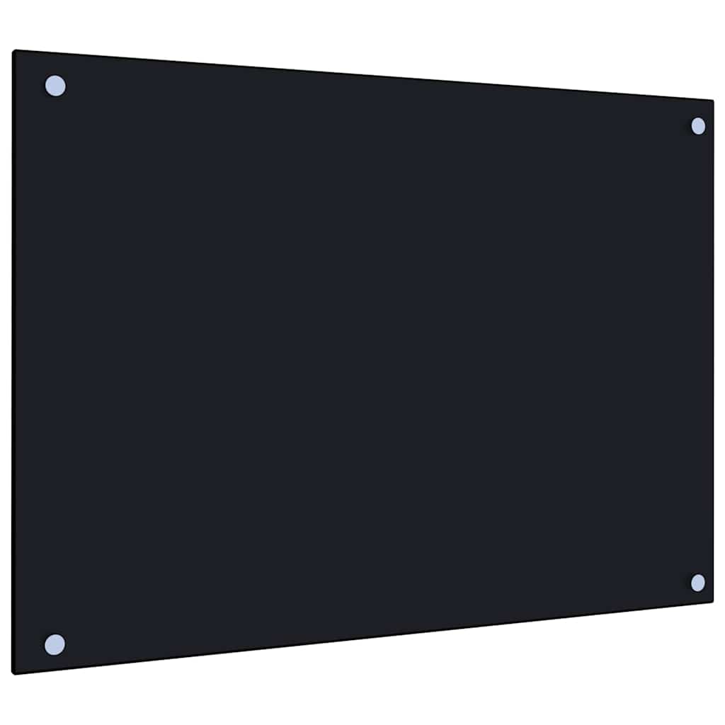 vidaXL Panele ochronne do kuchni, czarne, 2 szt., 70x50 cm, szkło