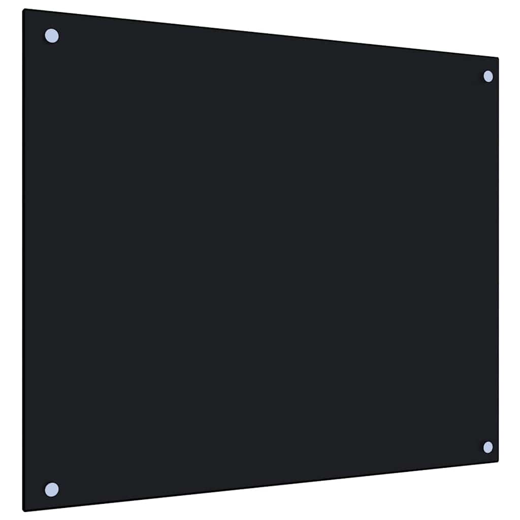 vidaXL Panele ochronne do kuchni, czarne, 2 szt., 70x60 cm szkło