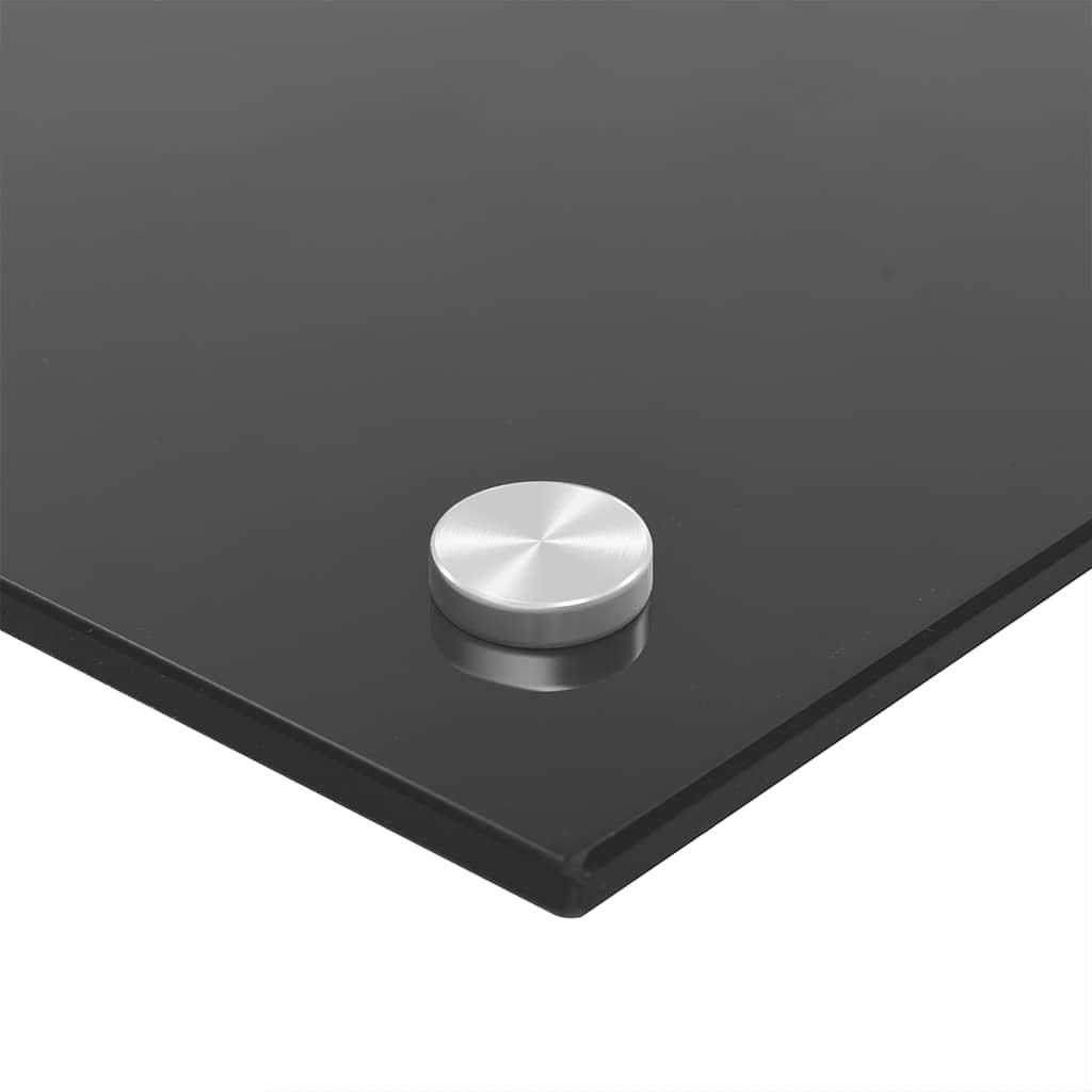 vidaXL Panele ochronne do kuchni, czarne, 2 szt., 70x60 cm szkło