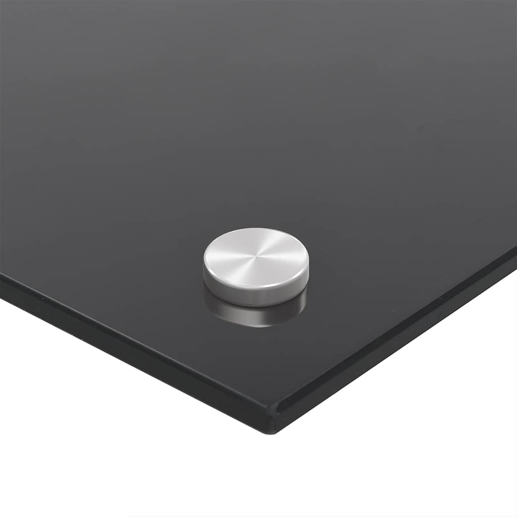 vidaXL Panele ochronne do kuchni, czarne, 2 szt., 80x50 cm, szkło