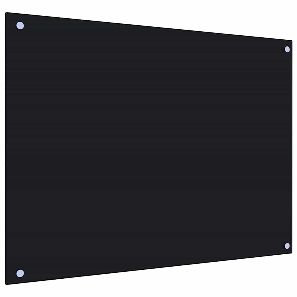 vidaXL Panele ochronne do kuchni, czarne, 2 szt., 80x60 cm, szkło