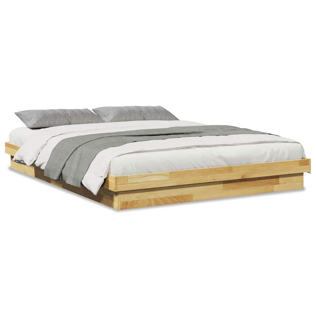 vidaXL Rama łóżka bez materaca 160x200 cm lite drewno dąb