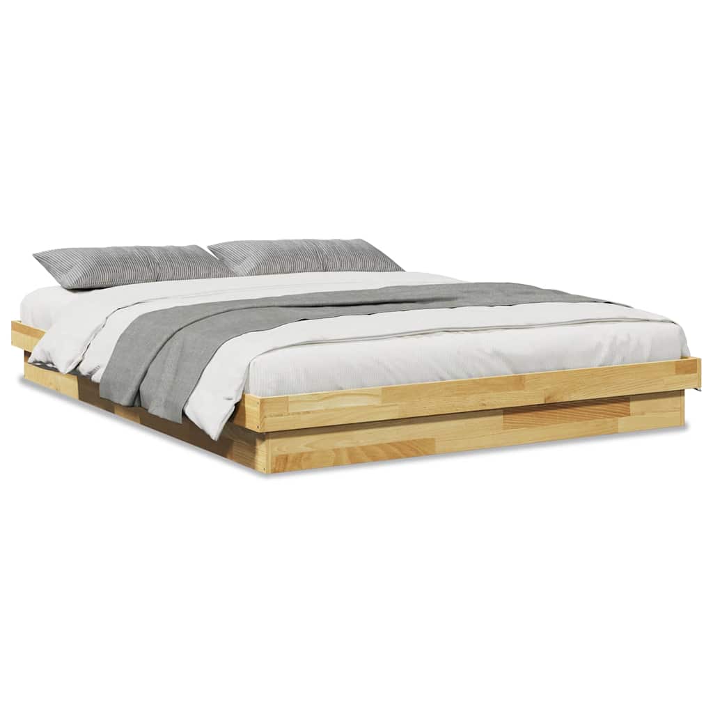 vidaXL Rama łóżka bez materaca 150x200 cm lite drewno dąb