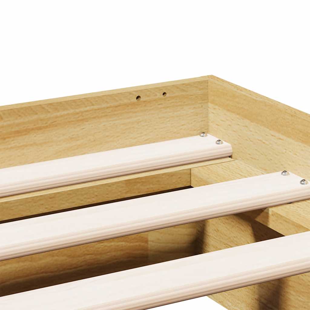 vidaXL Rama łóżka bez materaca 120x200 cm lite drewno dąb