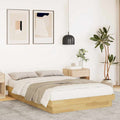 vidaXL Rama łóżka bez materaca 120x200 cm lite drewno dąb