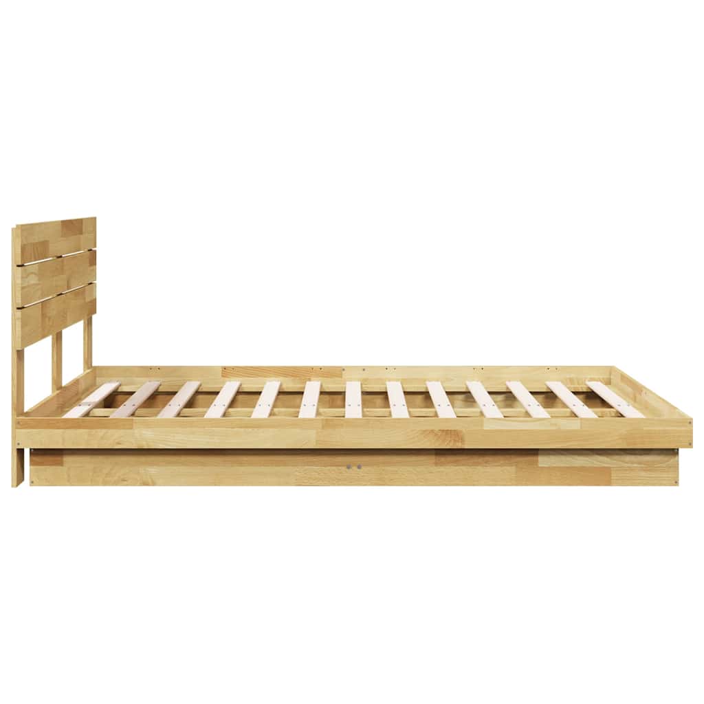 vidaXL Rama łóżka z zagłówkiem bez materaca 160x200 cm lite drewno dąb