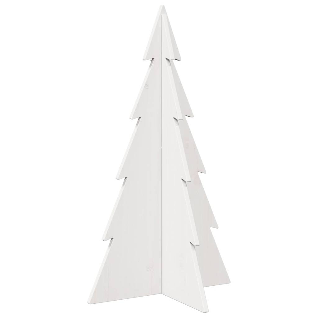 vidaXL Drewniana choinka do udekorowania, biała, 80 cm, sosnowa