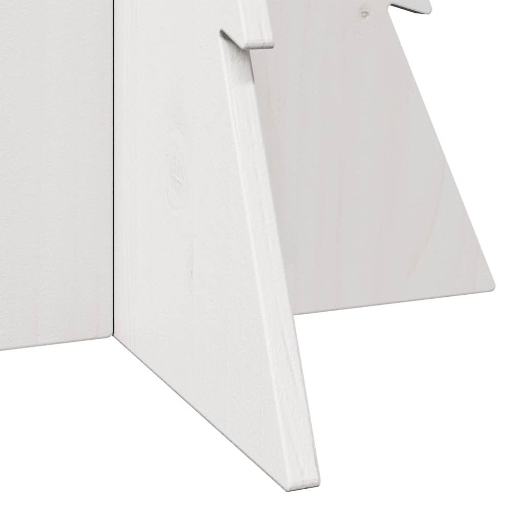 vidaXL Drewniana choinka do udekorowania, biała, 80 cm, sosnowa