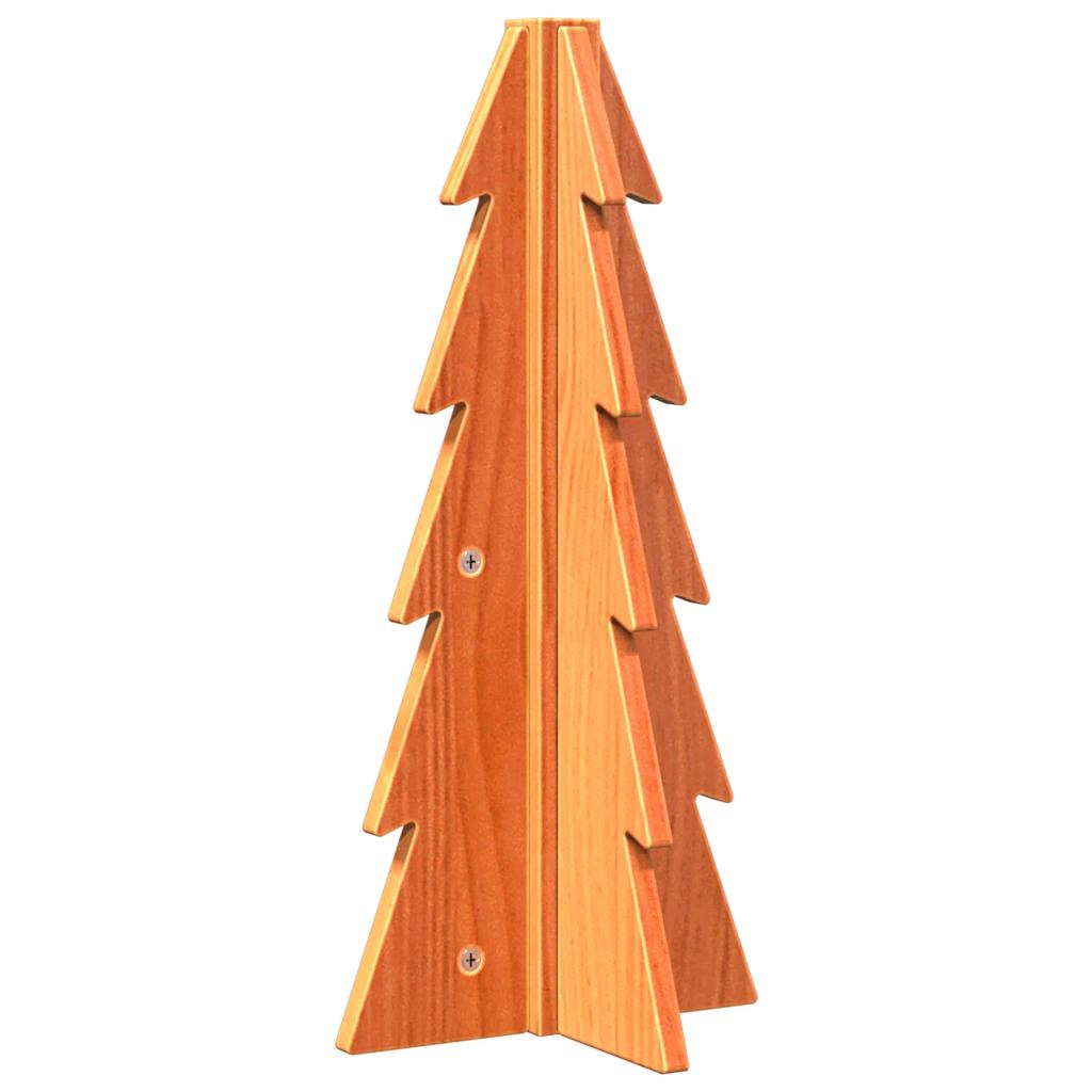 vidaXL Drewniana choinka do udekorowania, brązowa, 49 cm, sosnowa