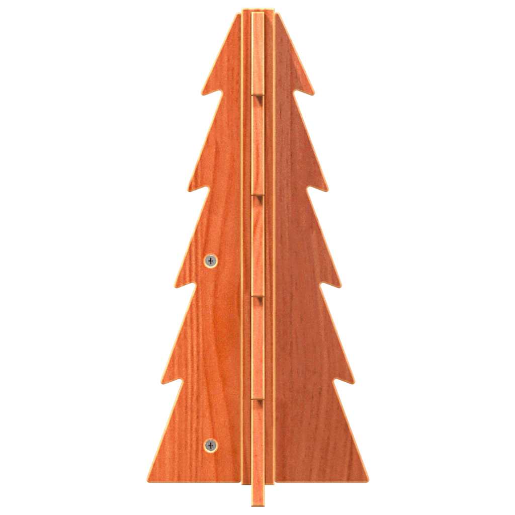 vidaXL Drewniana choinka do udekorowania, brązowa, 49 cm, sosnowa