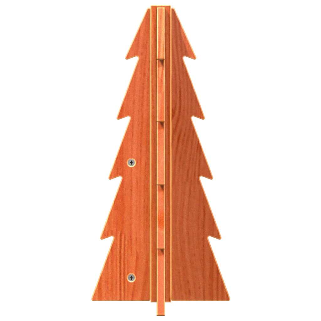 vidaXL Drewniana choinka do udekorowania, brązowa, 49 cm, sosnowa