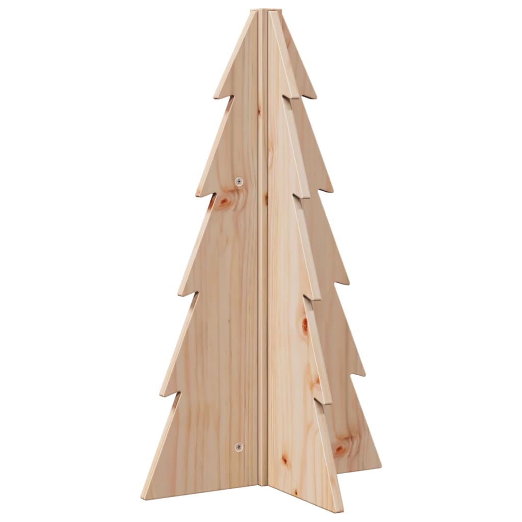 vidaXL Drewniana choinka do udekorowania, 69,5 cm, lite drewno sosnowe