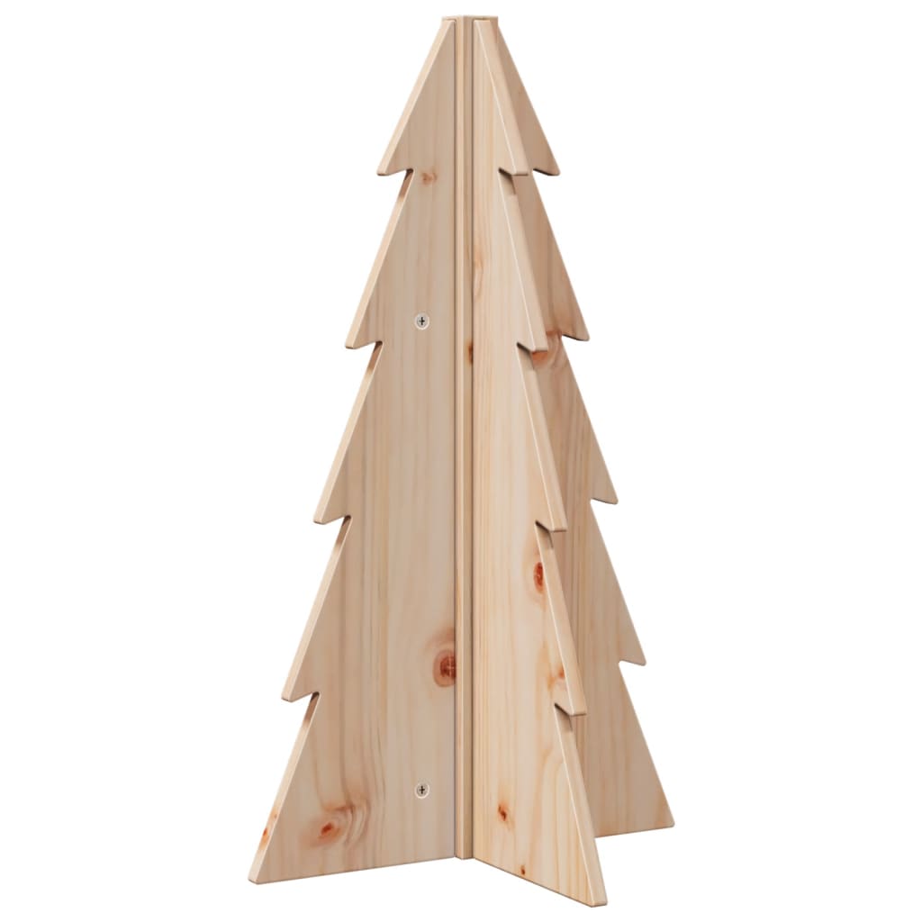 vidaXL Drewniana choinka do udekorowania, 69,5 cm, lite drewno sosnowe