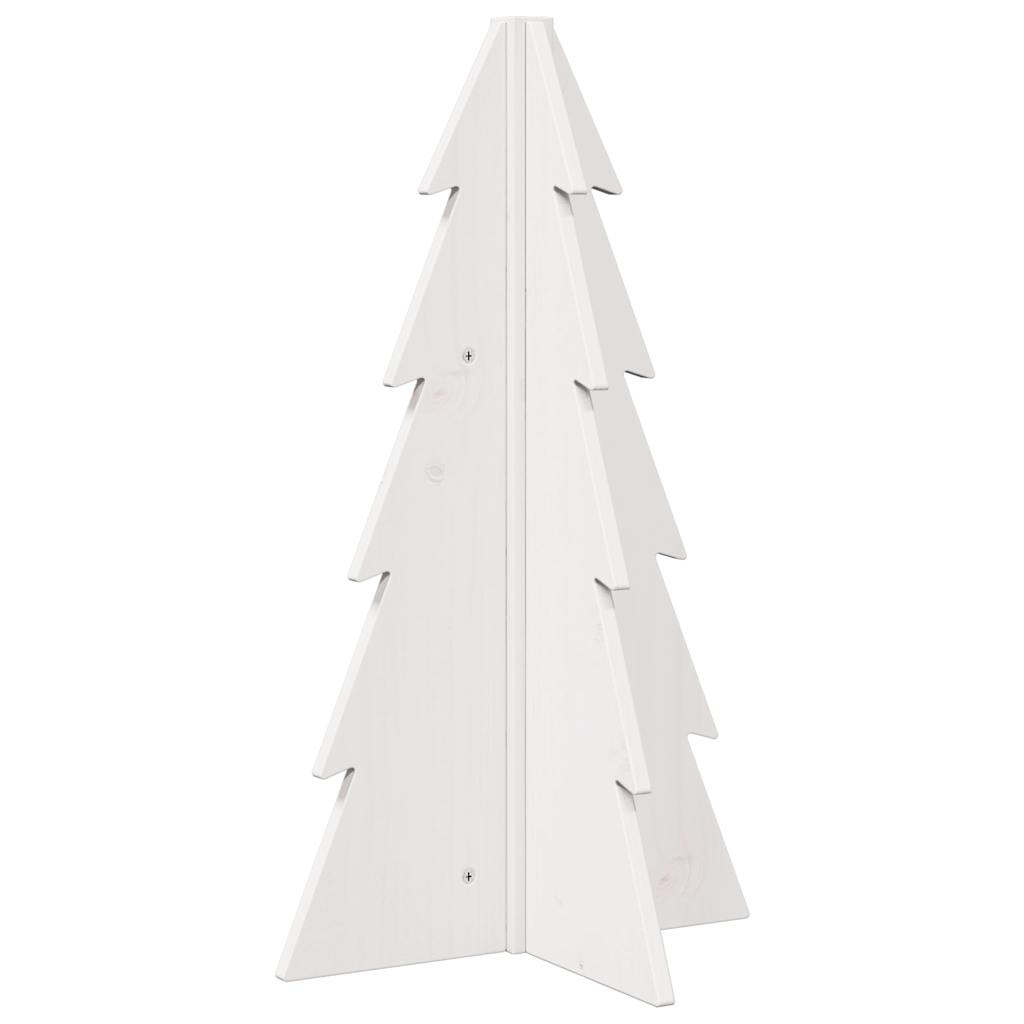 vidaXL Drewniana choinka do udekorowania, biała, 69,5 cm, sosnowa