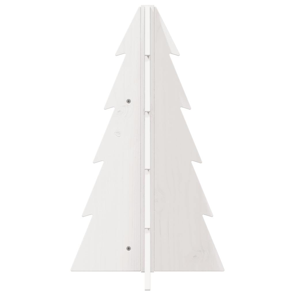 vidaXL Drewniana choinka do udekorowania, biała, 69,5 cm, sosnowa