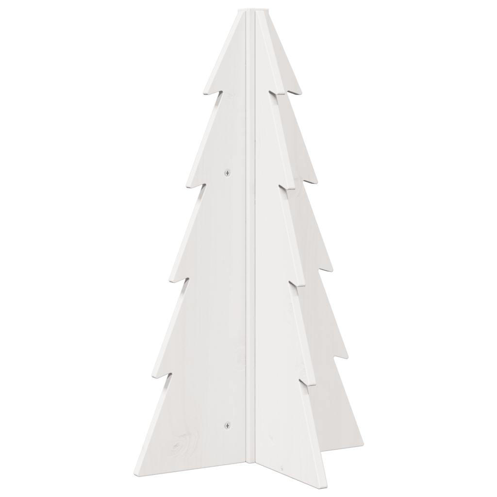 vidaXL Drewniana choinka do udekorowania, biała, 69,5 cm, sosnowa