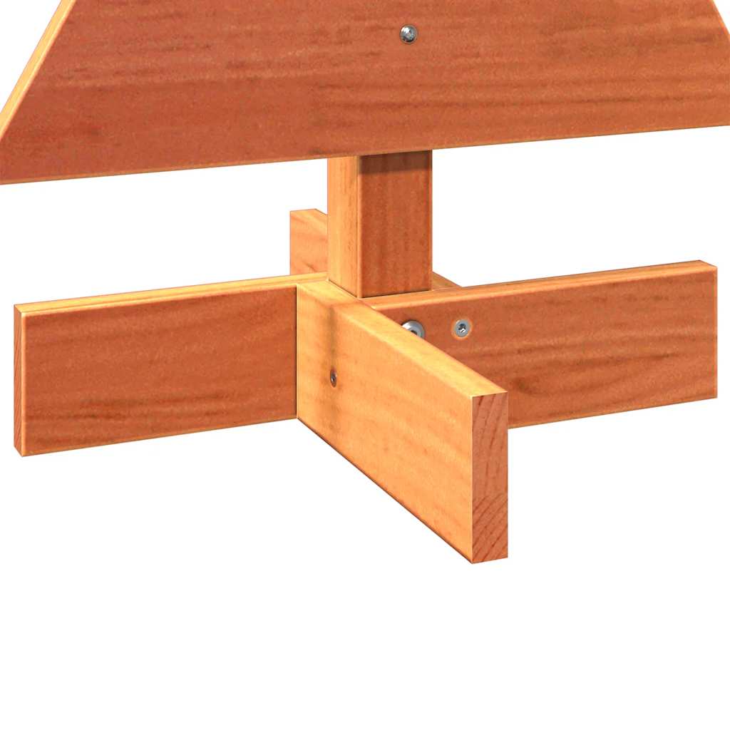 vidaXL Drewniana choinka do udekorowania, woskowy brąz, 60 cm, sosnowa