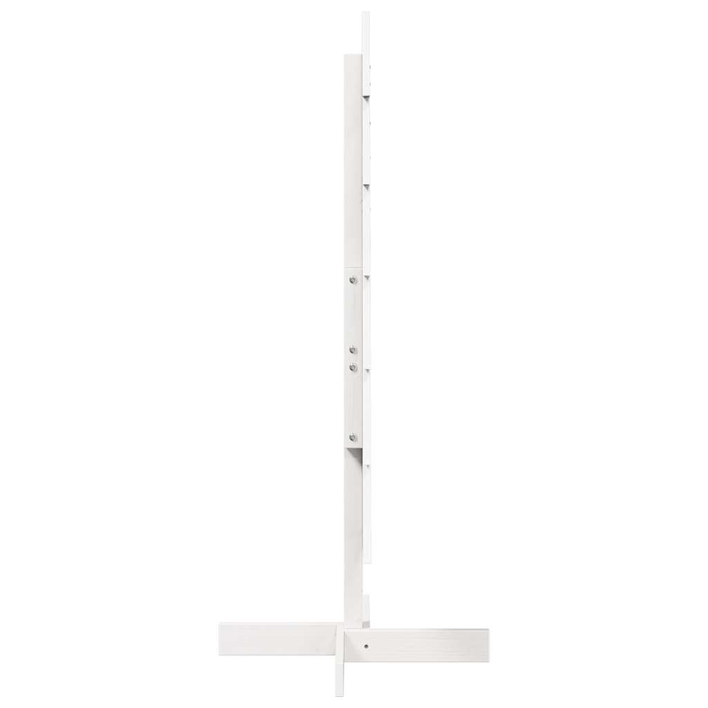 vidaXL Drewniana choinka do udekorowania, biała, 120 cm, sosnowa
