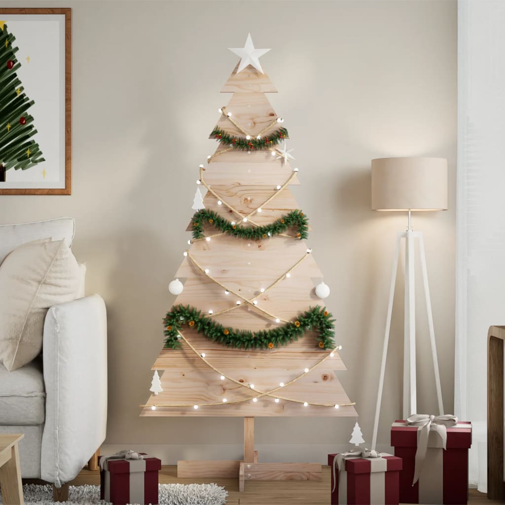 vidaXL Drewniana choinka do udekorowania, 150 cm, lite drewno sosnowe