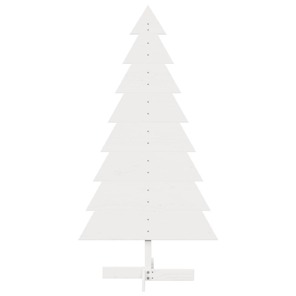 vidaXL Drewniana choinka do udekorowania, biała, 150 cm, sosnowa