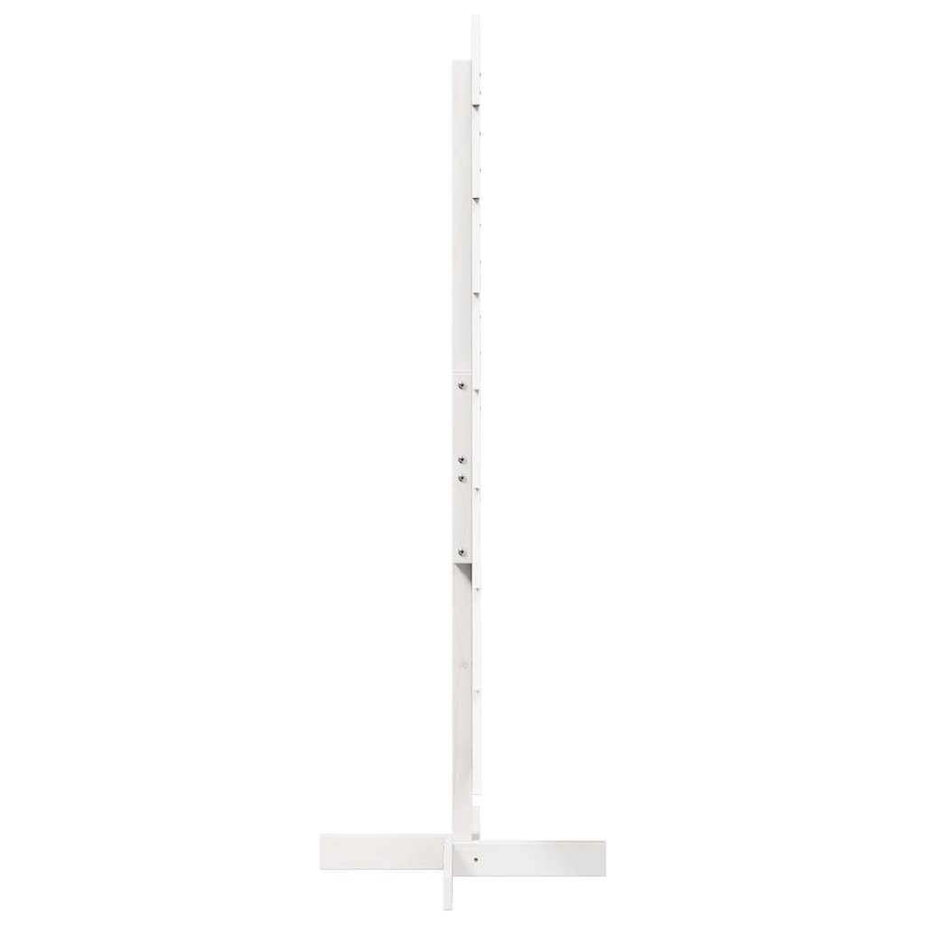 vidaXL Drewniana choinka do udekorowania, biała, 150 cm, sosnowa