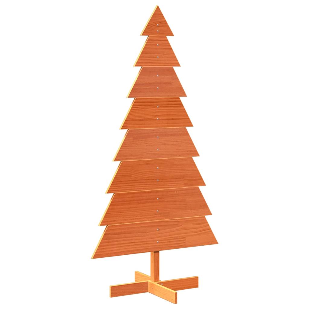 vidaXL Drewniana choinka do udekorowania, woskowy brąz, 150 cm, sosna