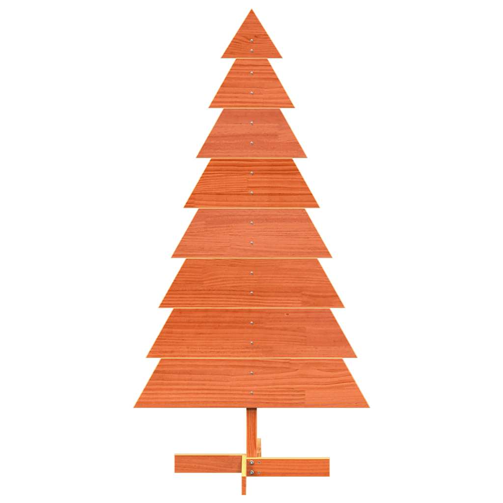 vidaXL Drewniana choinka do udekorowania, woskowy brąz, 150 cm, sosna