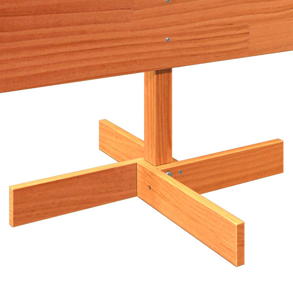vidaXL Drewniana choinka do udekorowania, woskowy brąz, 150 cm, sosna