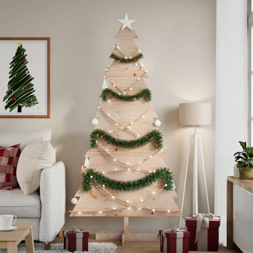 vidaXL Drewniana choinka do udekorowania, 180 cm, lite drewno sosnowe