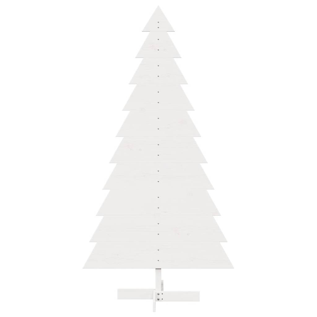 vidaXL Drewniana choinka do udekorowania, biała, 180 cm, sosnowa