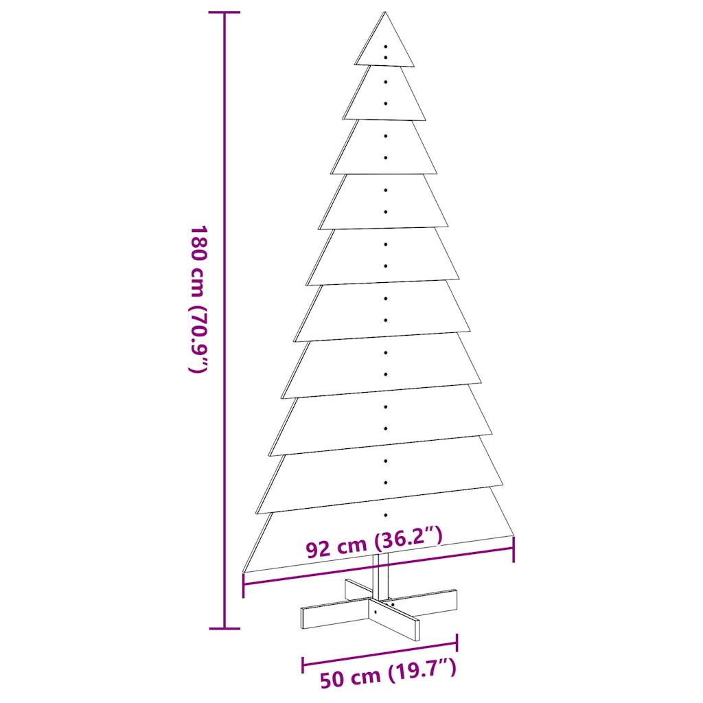 vidaXL Drewniana choinka do udekorowania, biała, 180 cm, sosnowa
