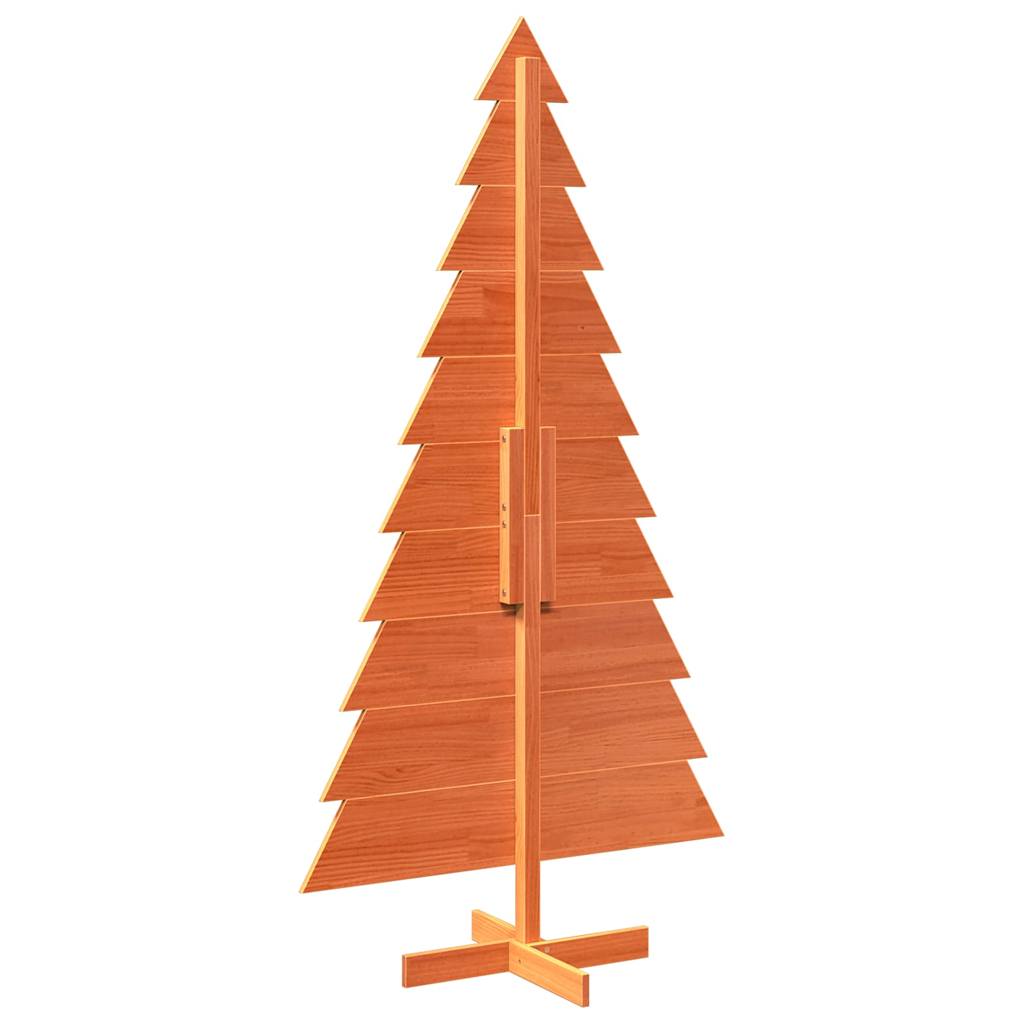 vidaXL Drewniana choinka do udekorowania, brązowa, 180 cm, sosnowa